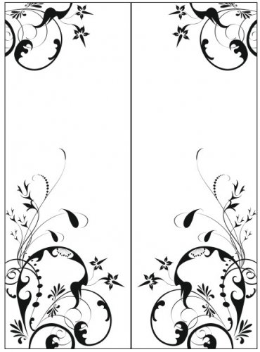 Пескоструйный рисунок Цветы 1219
